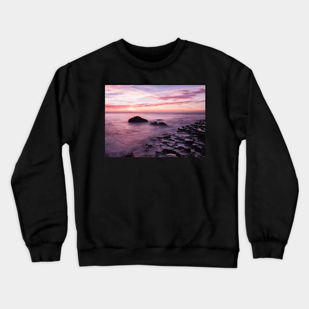 Giant's Causeway in Pink Crewneck Sweatshirt by krepsher